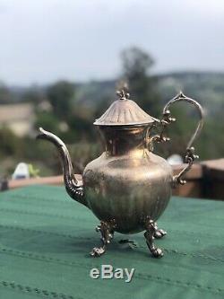 Vintage 7 Piece Birmingham Silver Co. Silver On Copper Tea/coffee Set