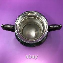 Vintage American 4 Piece Victor Silver Co. Tea Service Quadruple Plate