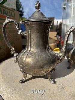 Vintage Antique Silver Plate Tea Coffee Set by International Silver Company