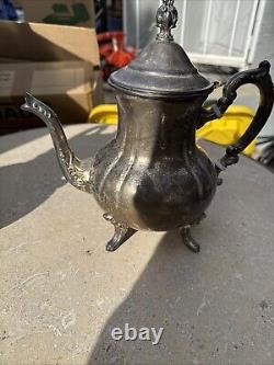 Vintage Antique Silver Plate Tea Coffee Set by International Silver Company