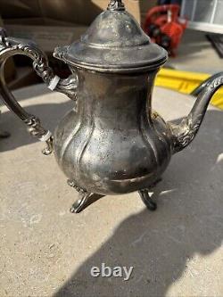Vintage Antique Silver Plate Tea Coffee Set by International Silver Company