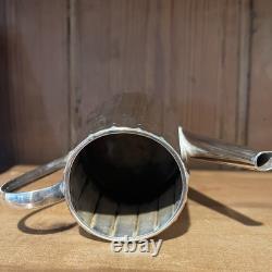 Vintage Art Deco MCM Silver Plated European Geometric 3 Piece Coffee / Tea Set