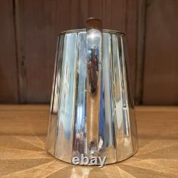 Vintage Art Deco MCM Silver Plated European Geometric 3 Piece Coffee / Tea Set