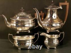 Vintage Art Deco Silver Plate Tea Coffee Pot Set Sheffield EPNS Service Party