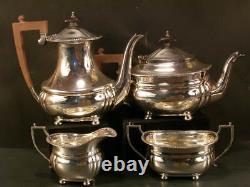 Vintage Art Deco Silver Plate Tea Coffee Pot Set Sheffield EPNS Service Party