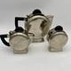 Vintage Art Deco Silverplate Tea Pot Creamer & Sugar