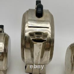 Vintage Art Deco Silverplate Tea Pot Creamer & Sugar