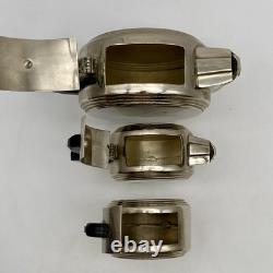 Vintage Art Deco Silverplate Tea Pot Creamer & Sugar