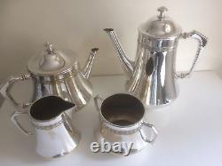 Vintage Art Deco W. M. F. Four Piece Silver Plate Tea & Coffee Service