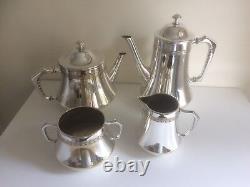 Vintage Art Deco W. M. F. Four Piece Silver Plate Tea & Coffee Service