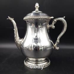 Vintage Art S Co SPC 7500 Silver Plate Tea Coffee Service 4 Piece Set with Tray