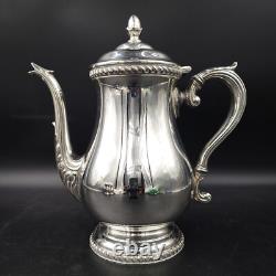 Vintage Art S Co SPC 7500 Silver Plate Tea Coffee Service 4 Piece Set with Tray