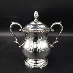 Vintage Art S Co SPC 7500 Silver Plate Tea Coffee Service 4 Piece Set with Tray