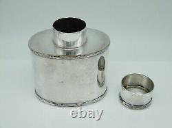 Vintage BARKER ELLIS English Silver Plate on Copper Tea Caddy Jar NO MONO