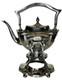 Vintage Bsco Silver Plated Tea Pot Silverplate Tilting Teapot On Warming Stand