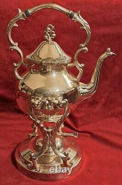 Vintage-BSG-Birmingham Silver Co-7 Piece-Silver On Copper-Coffee/Tea Service