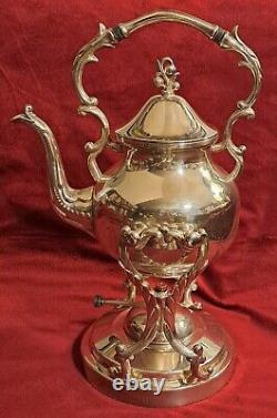 Vintage-BSG-Birmingham Silver Co-7 Piece-Silver On Copper-Coffee/Tea Service