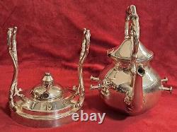 Vintage-BSG-Birmingham Silver Co-7 Piece-Silver On Copper-Coffee/Tea Service