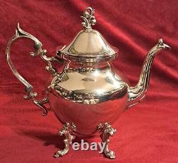 Vintage-BSG-Birmingham Silver Co-7 Piece-Silver On Copper-Coffee/Tea Service