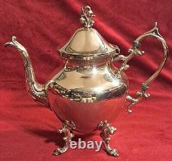 Vintage-BSG-Birmingham Silver Co-7 Piece-Silver On Copper-Coffee/Tea Service