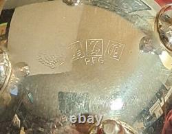 Vintage-BSG-Birmingham Silver Co-7 Piece-Silver On Copper-Coffee/Tea Service