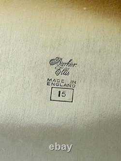 Vintage Barker Ellis Ornate Lattice Work Round Silver Plate Tea/Drinks Tray