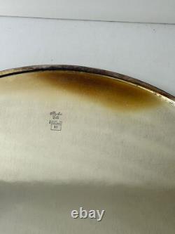 Vintage Barker Ellis Ornate Lattice Work Round Silver Plate Tea/Drinks Tray