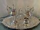 Vintage Baroque By Wallace 5 Pc. Tea/coffee Set 281-284 Tray 294 F Excellent
