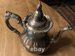 Vintage Baroque by Wallace Silver Plate Tea Coffee Pot Number 752 9 UT1