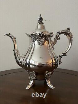 Vintage Baroque by Wallace Silver Plated 3 Pcs Tea Set #281 #283 #284
