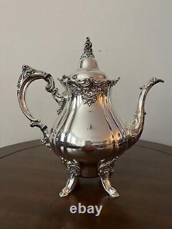 Vintage Baroque by Wallace Silver Plated 3 Pcs Tea Set #281 #283 #284