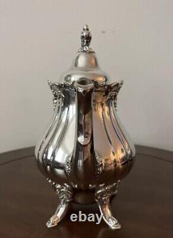 Vintage Baroque by Wallace Silver Plated 3 Pcs Tea Set #281 #283 #284