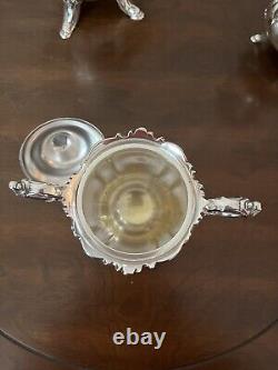 Vintage Baroque by Wallace Silver Plated 3 Pcs Tea Set #281 #283 #284