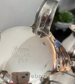 Vintage Baroque by Wallace Silver Plated 3 Pcs Tea Set #281 #283 #284