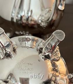 Vintage Baroque by Wallace Silver Plated 3 Pcs Tea Set #281 #283 #284