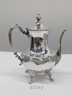 Vintage Beautiful Silver on Copper Tea set 5pcs