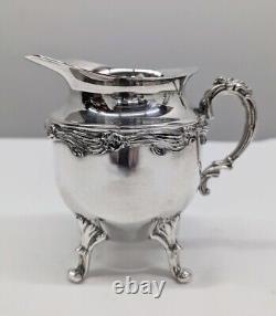 Vintage Beautiful Silver on Copper Tea set 5pcs