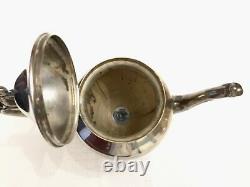 Vintage Birmingham Silver Co Tea Coffee Service 5 Piece Set Tray Silverplate
