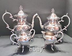 Vintage Birmingham Silver Company 4 Piece Silver Plated Tea Set