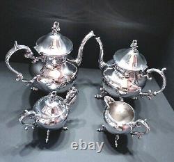 Vintage Birmingham Silver Company 4 Piece Silver Plated Tea Set