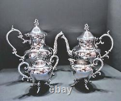 Vintage Birmingham Silver Company 4 Piece Silver Plated Tea Set