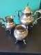 Vintage Birmingham Silver Company Tea Set Silver On Copper Grape Pattern