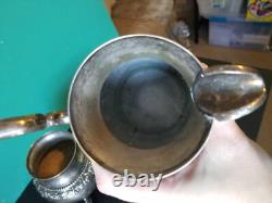 Vintage Birmingham Silver Company Tea Set Silver on Copper Grape Pattern