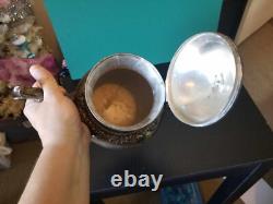 Vintage Birmingham Silver Company Tea Set Silver on Copper Grape Pattern