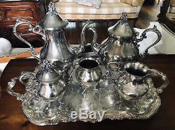 Vintage Birmingvham Co. Silver Tea Set With Serving Tray