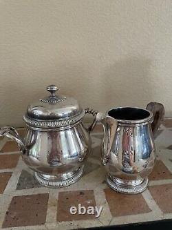 Vintage Christofle Gallia Coffee and Tea Set Silver Plate 4 Piece