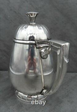 Vintage Christofle Teapot Tea Pot French Silver Plated Art Deco Geometric
