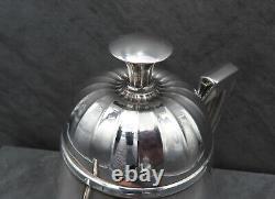 Vintage Christofle Teapot Tea Pot French Silver Plated Art Deco Geometric