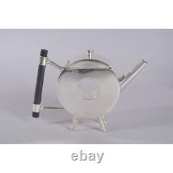 Vintage Christopher Dresser Style Silver Plated spherical shape teapot