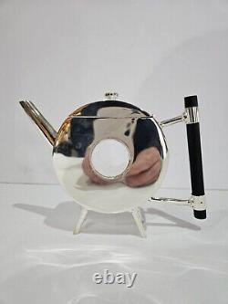 Vintage Christopher Dresser Style Silver Plated spherical shape teapot